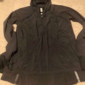 Lululemon windbreaker quarter zip black jacket